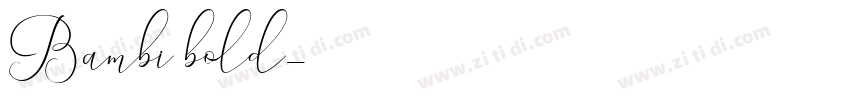 Bambi bold字体转换